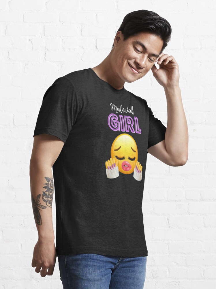 Material Girl with emoji white version | Essential T-Shirt