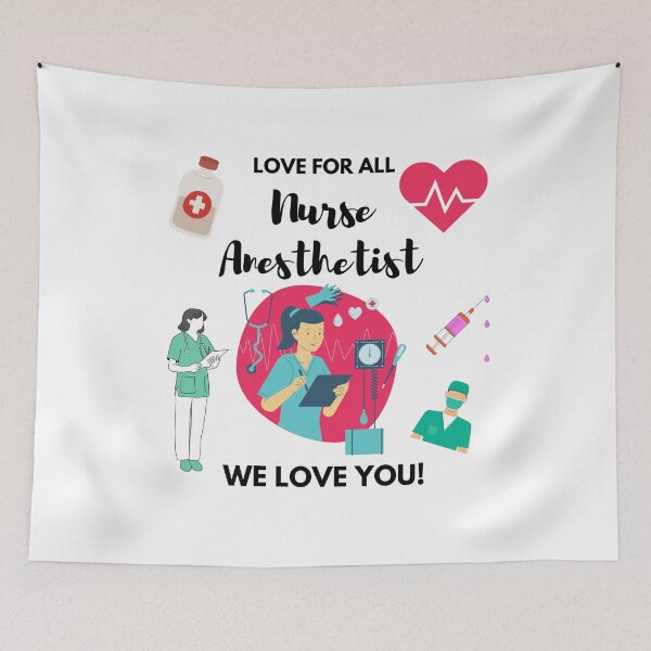 Item preview, Cool colorful Nurse Anesthetist We love you design designed and sold by mark-taylor.