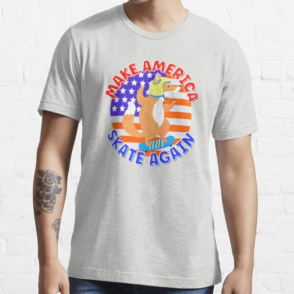 Puck Make America Skate Again Funny Hockey Player T-Shirt