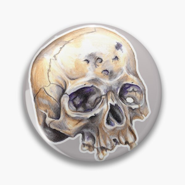 Item preview, Damanged Watercolor Skull designed and sold by sarahemakesart.