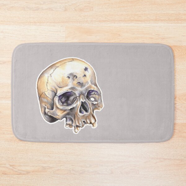 Item preview, Damanged Watercolor Skull designed and sold by sarahemakesart.