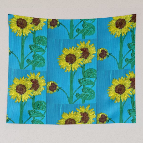 Item preview, Sunflowers sky blue designed and sold by Ruth Breen Artwork .