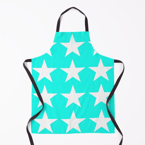 Item preview, Large WHITE and HOT TURQUOISE STARS designed and sold by RachelMacht.