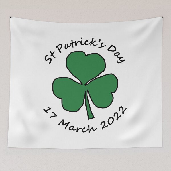 Item preview, St Patricks Day 17 March 2022 Typography Shamrock designed and sold by ellenhenry.