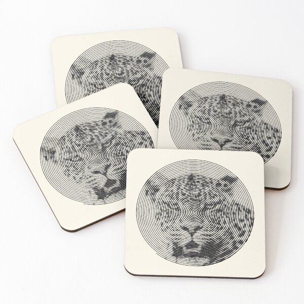 Item preview, Leopard Face Close-up in Spiroglyphic Style Spiral Circles designed and sold by Scotch Macaskill.