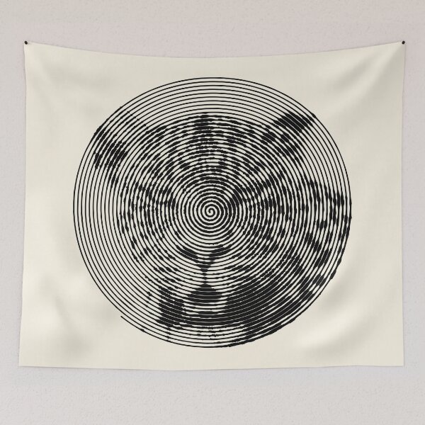 Item preview, Leopard Face Close-up in Spiroglyphic Style Spiral Circles designed and sold by Scotch Macaskill.