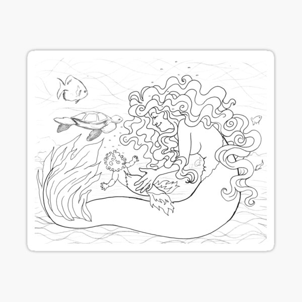 Nurture line art Sticker