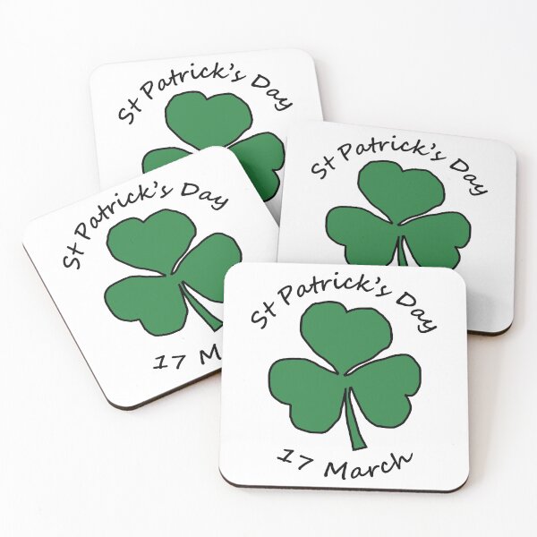 Item preview, St Patricks Day 17 March Typography Shamrock designed and sold by ellenhenry.