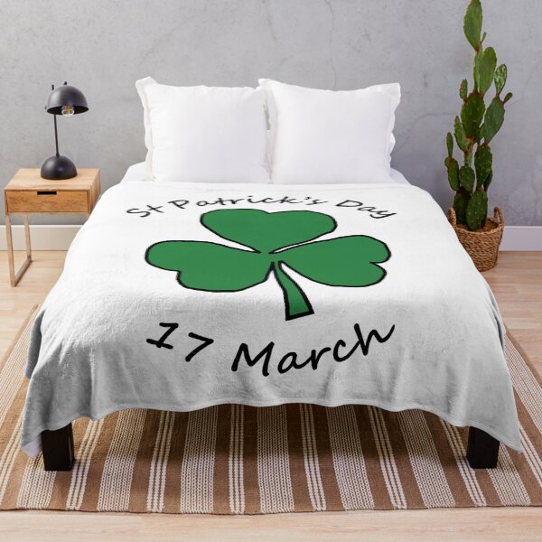 Item preview, St Patricks Day 17 March Typography Shamrock designed and sold by ellenhenry.