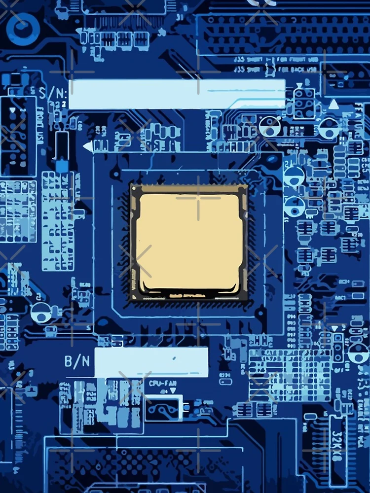 Thumbnail 4 of 4, iPhone Case, Motherboard CPU designed and sold by Sakuga Drip.