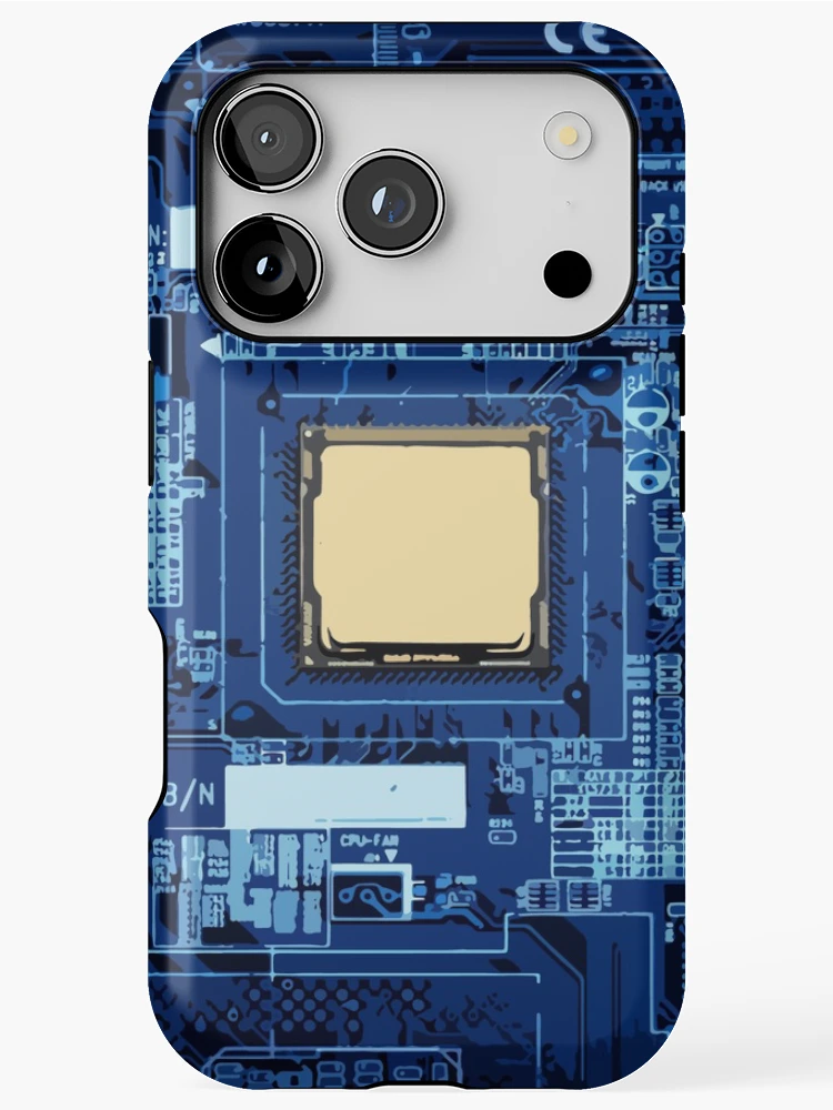 Thumbnail 1 of 4, iPhone Case, Motherboard CPU designed and sold by Sakuga Drip.