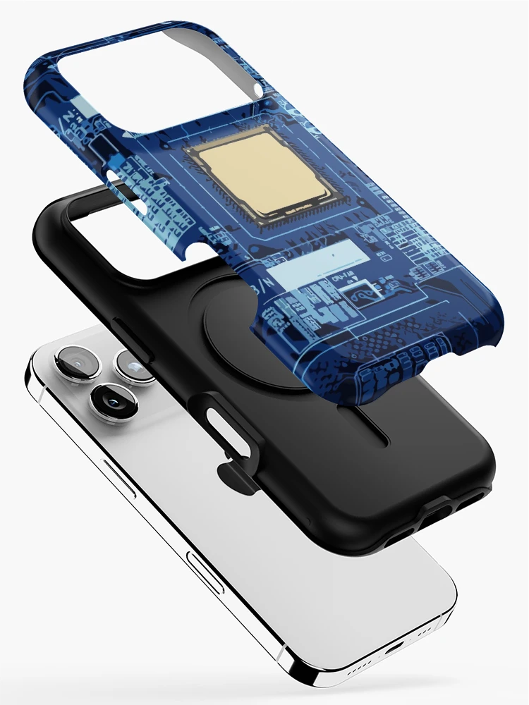 Thumbnail 2 of 4, iPhone Case, Motherboard CPU designed and sold by Sakuga Drip.