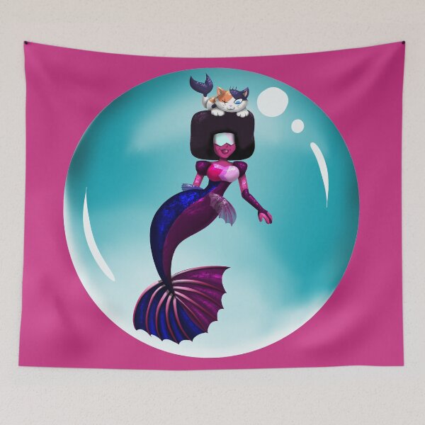 Item preview, Mermaids Garnet and Cat Steven designed and sold by nirelle.