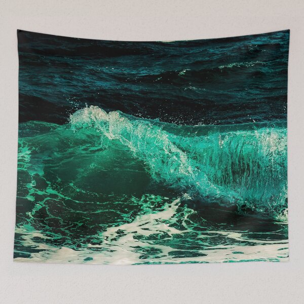 Item preview, Beautiful green ocean Throw Blanket designed and sold by JD369.