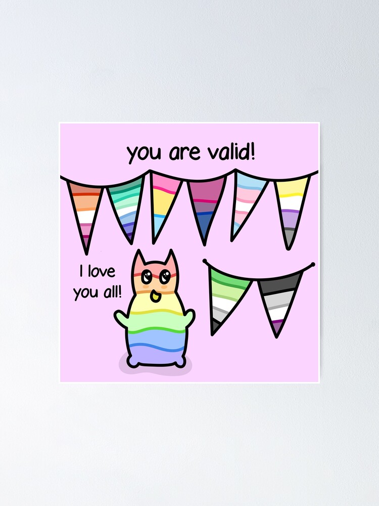 You Are Valid Pride Flags Poster By Mola Loves You Redbubble