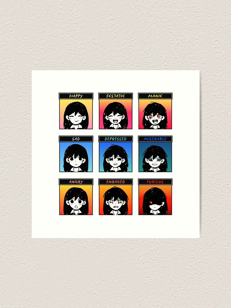 Omori Emotion Chart Art Prints for Sale