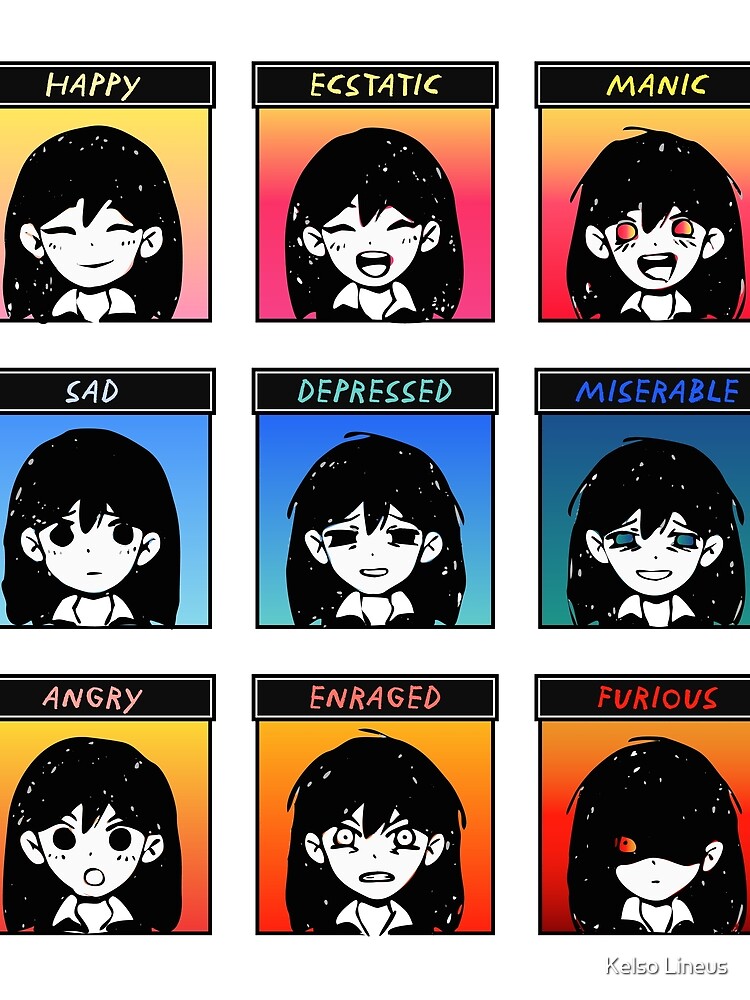 Mari's Emotion Chart from OMORI Scarf for Sale by Kelso Lineus