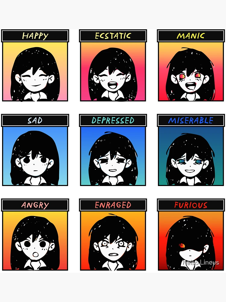 ☆ omori emotion template ☆  Emotion chart, Templates, Drawing challenge