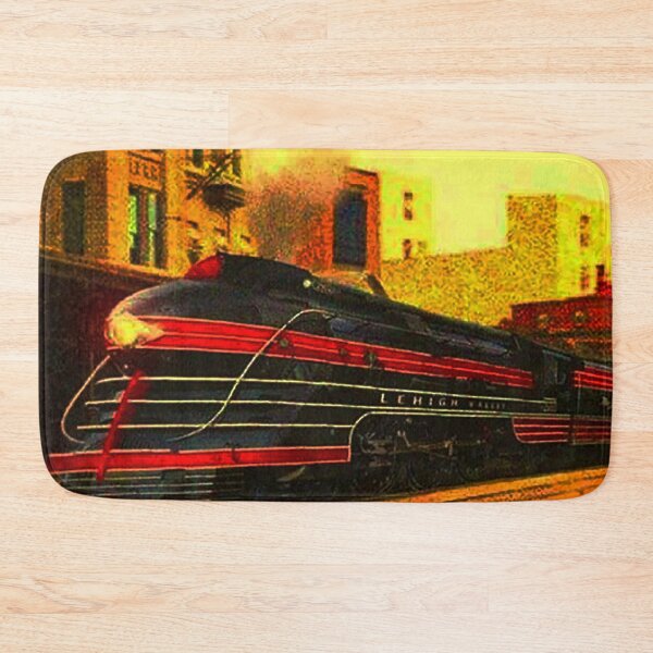 Item preview, vintage Railroad, vintage train, train engine, vintage Lehigh Valley railroad poster, Allentown train station, 1940s railroad, Hamilton Street, downtown Allentown, vintage Allentown, parlor cars,  designed and sold by Nostrathomas66.