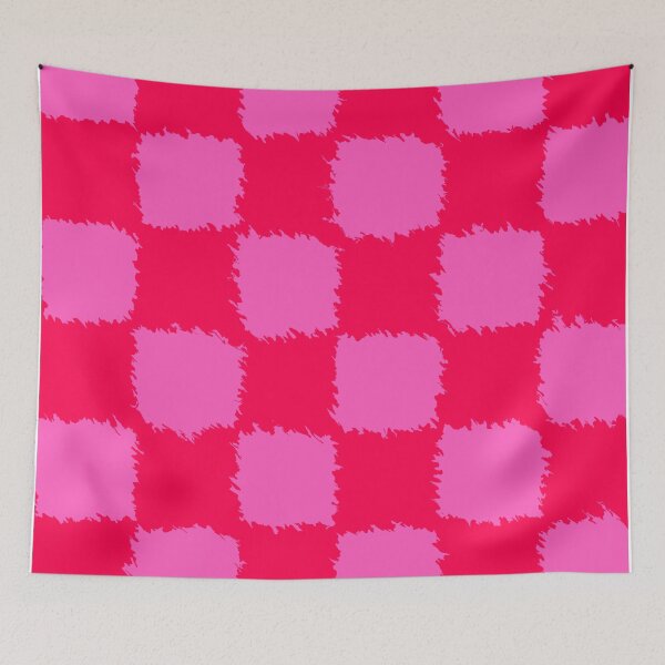 Item preview, Furry Pink and red Checkered Pattern designed and sold by EmmiLooArt.