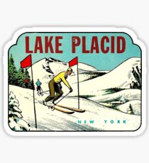 Ski Lake Placid New York Vintage Reise Aufkleber Sticker