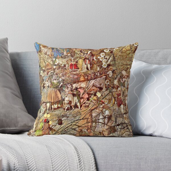 “The Fairy Fellers Masterstroke” by Richard Dadd (1880) Throw Pillow