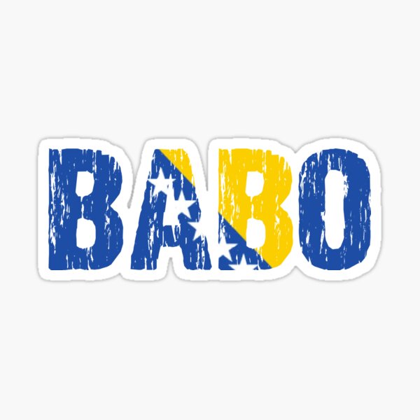 Pegatina «Babo, padre bosnio, padre, bandera de Bosnia, angustiada» de  Nirvanibex | Redbubble