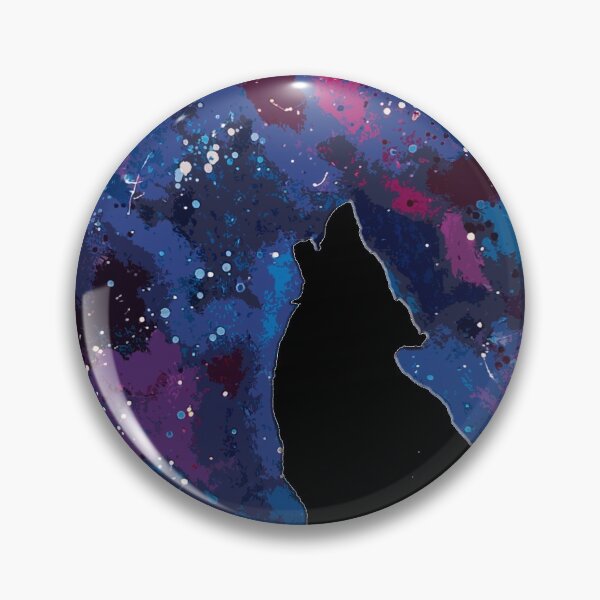 Artikelvorschau, bunter Mond mit heulendem Wolf entworfen und verkauft von GAP90.