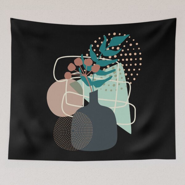 Item preview, Stylish Abstract Floral Drawing Modern Art Illustration designed and sold by Paula Helit.