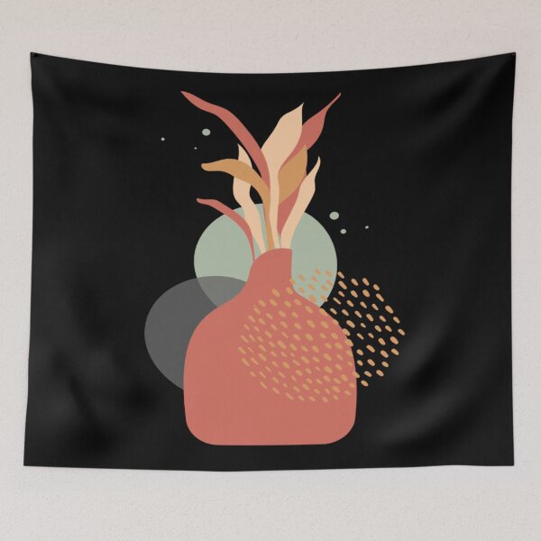 Item preview, Stylish Abstract Floral Drawing Modern Art Illustration designed and sold by Paula Helit.