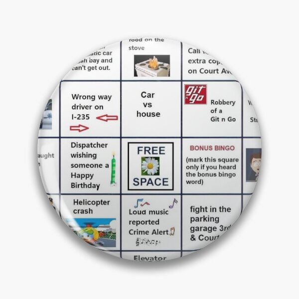 Item preview, Cops bingo card designed and sold by IronJollyRodger.