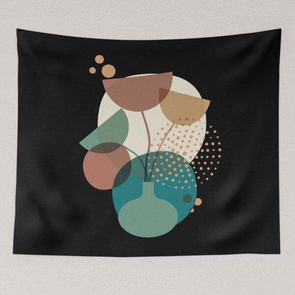 Item preview, Stylish Abstract Floral Drawing Modern Art Illustration designed and sold by Paula Helit.