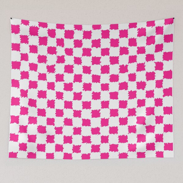 Item preview, Furry Pink small Checkered Pattern designed and sold by EmmiLooArt.