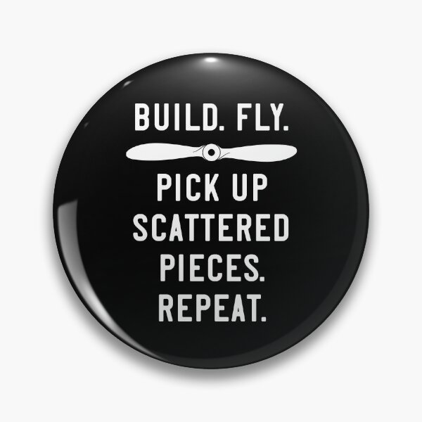 Item preview, Funny RC Airplane Pilot Build Fly Crash Repeat designed and sold by Huhnerdieb Apparel.