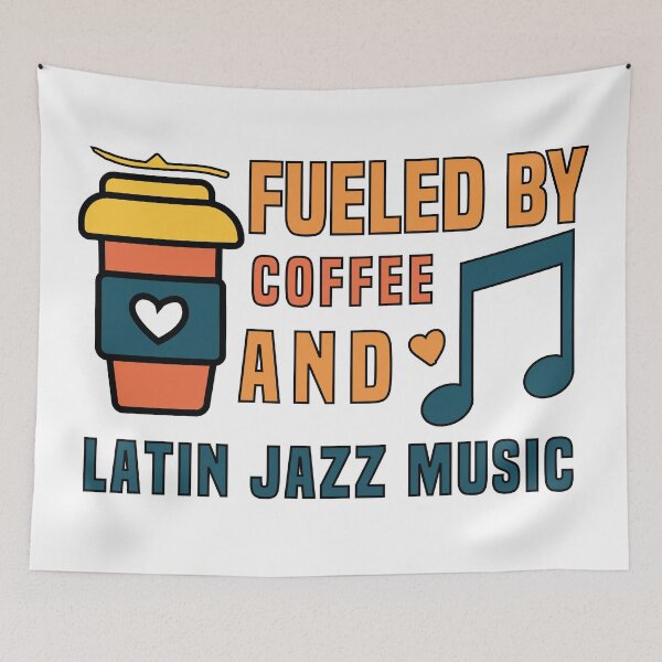 Item preview, fueled by coffee and latin jazz music designed and sold by Shorim.