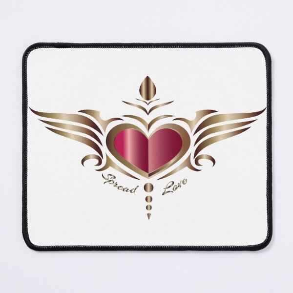 Item preview, Spread love with golden heart wings designed and sold by Nobiya.
