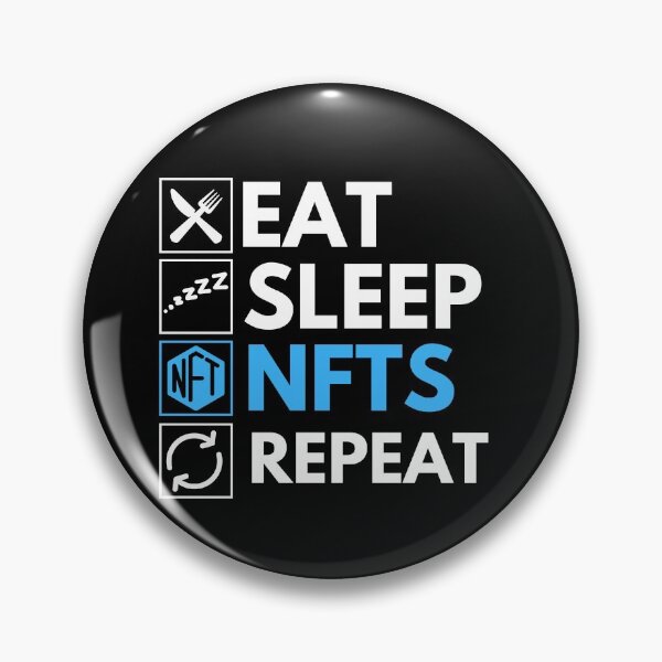 Aperçu de l'œuvre Eat Sleep NFT Repeat - Humour NFT drôle créée et vendue par nft-millionaire.
