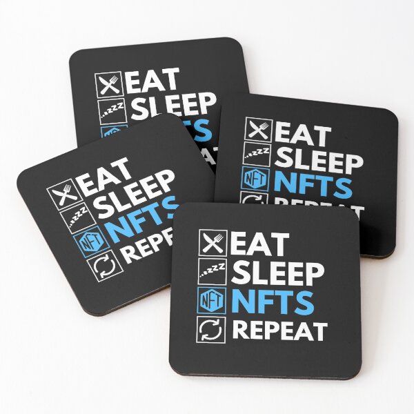 Artikelvorschau, Eat Sleep NFT Repeat - Lustiger NFT Humor entworfen und verkauft von nft-millionaire.