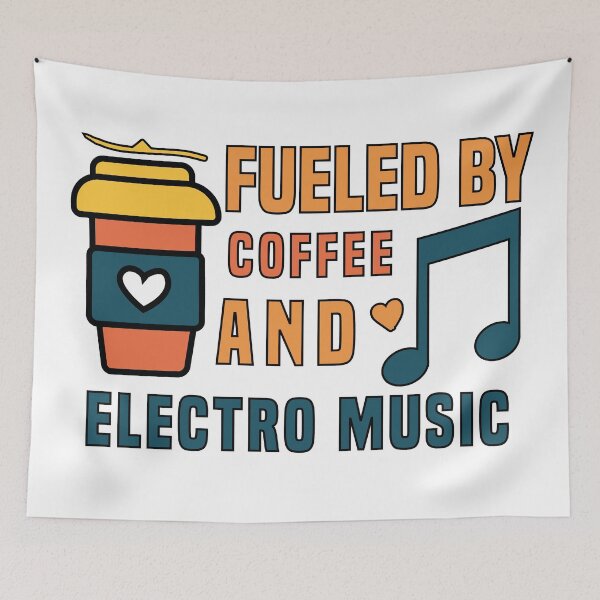 Item preview, fueled by coffee and electro music designed and sold by Shorim.