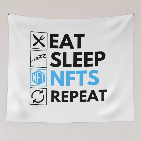 Item preview, Eat Sleep NFTs Repeat - Funny NFT Humor  designed and sold by nft-millionaire.
