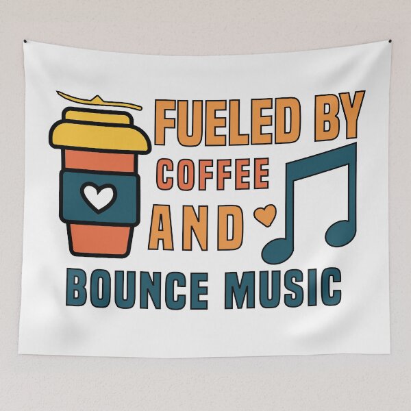 Item preview, fueled by coffee and bounce music designed and sold by Shorim.