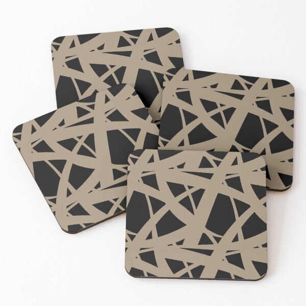 Item preview, Black and Brown Abstract Mosaic Pattern 3 Pairs DE 2022 Trending Color Tuscan Mosaic DE6208 designed and sold by ColorOfTheYears.