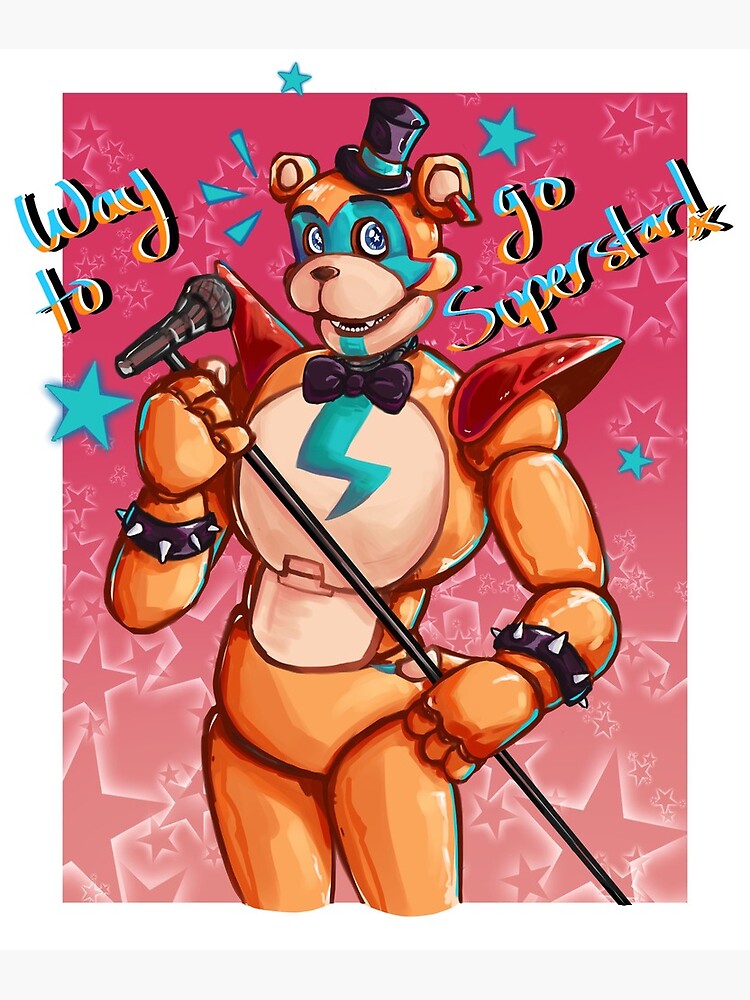 Glamrock Freddy- Freddy fazbear fnaf- Fnaf security breach fanart |  Greeting Card