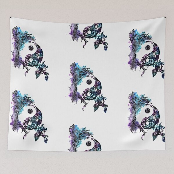Item preview, Zen Doodle Yin Yang Magenta White designed and sold by EdgeWares.
