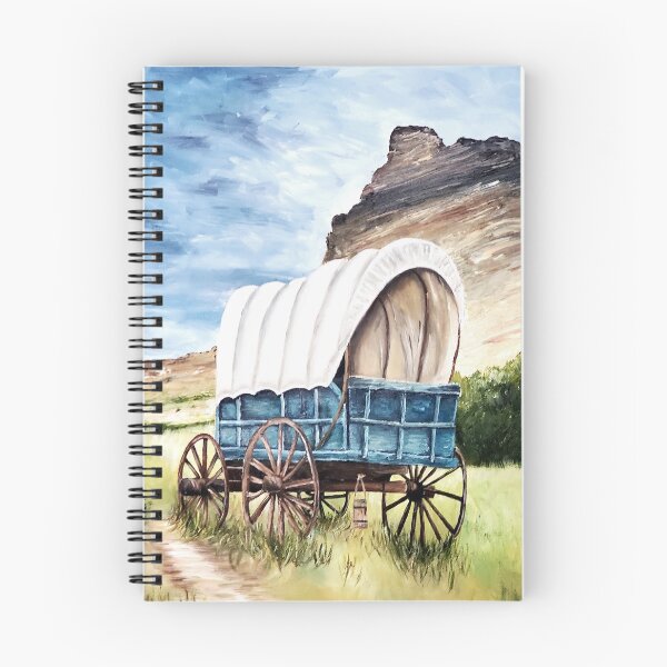 Item preview, Covered wagon oil painting designed and sold by ArtbyTreva.