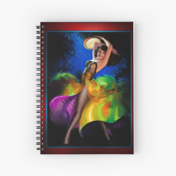 Ripplin Rythm by Rolf Armstrong Vintage Remastered Xzendor7 Old Masters Art Reproductions Spiral Notebook