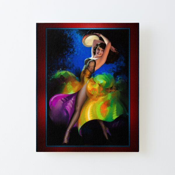 Ripplin Rythm by Rolf Armstrong Vintage Remastered Xzendor7 Old Masters Art Reproductions Canvas Mounted Print
