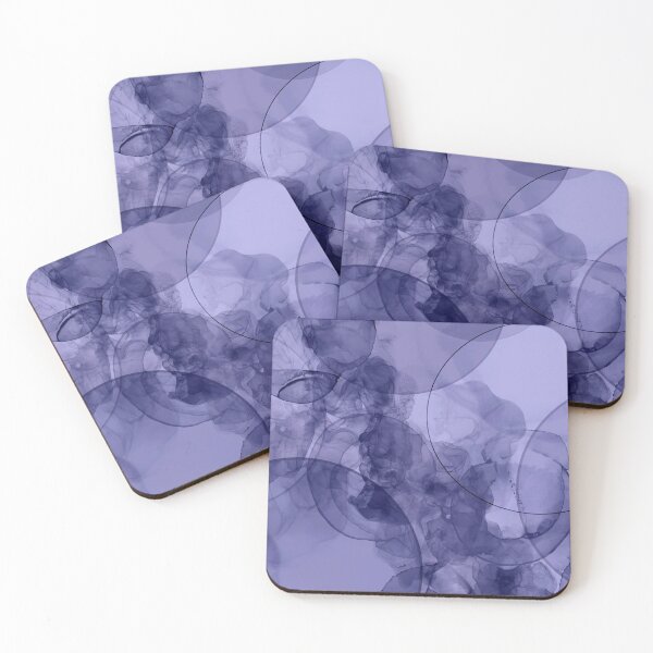 Item preview, Very Peri Purple Abstract Ink Painting  designed and sold by artsandsoul.