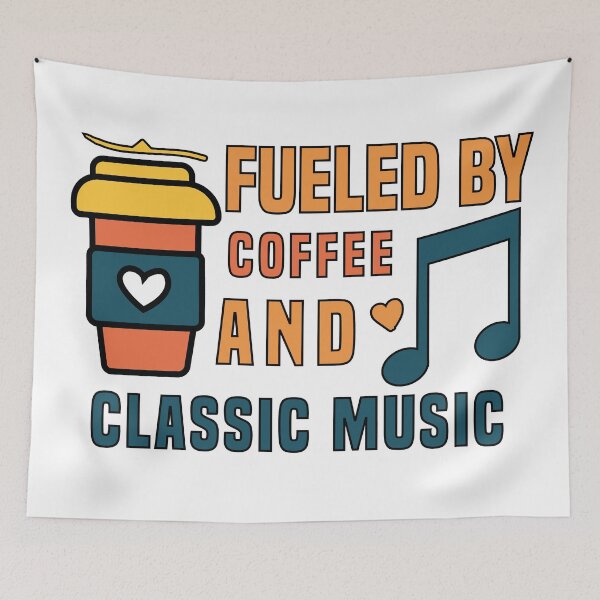 Item preview, fueled by coffee and classic music designed and sold by Shorim.