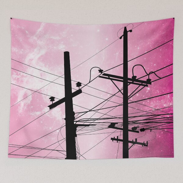 Artikelvorschau, Stromleitungen - Pink Space entworfen und verkauft von theblueofmyeye.
